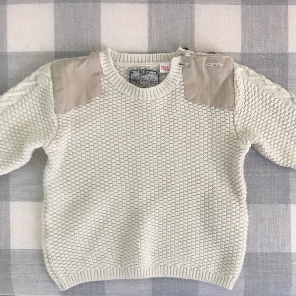 Zara cream sweater 6-9 months-great condition